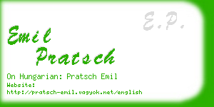 emil pratsch business card